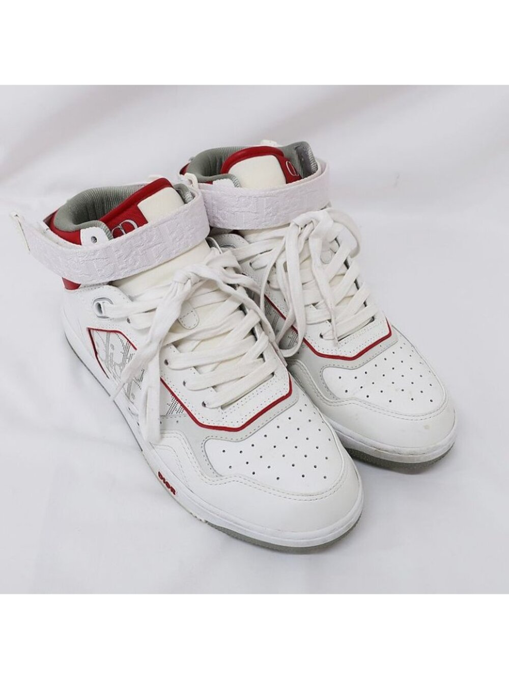 Dior Sneakers High Cut Trotter Pattern White Red Size - Picture 10 of 10